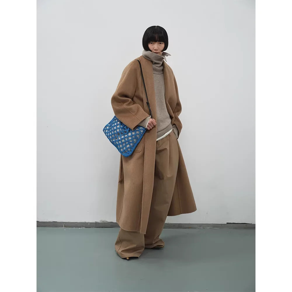 RandomPiece Relaxed Wool Belted Coat