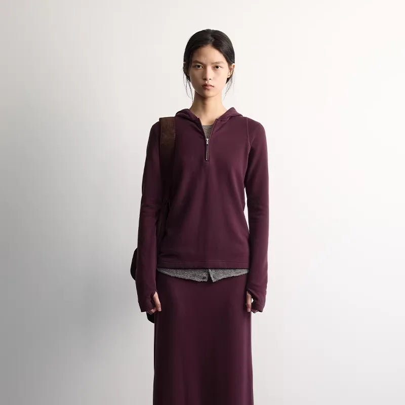 RandomPiece Thermal Brushed Acetate Zip Hoodie