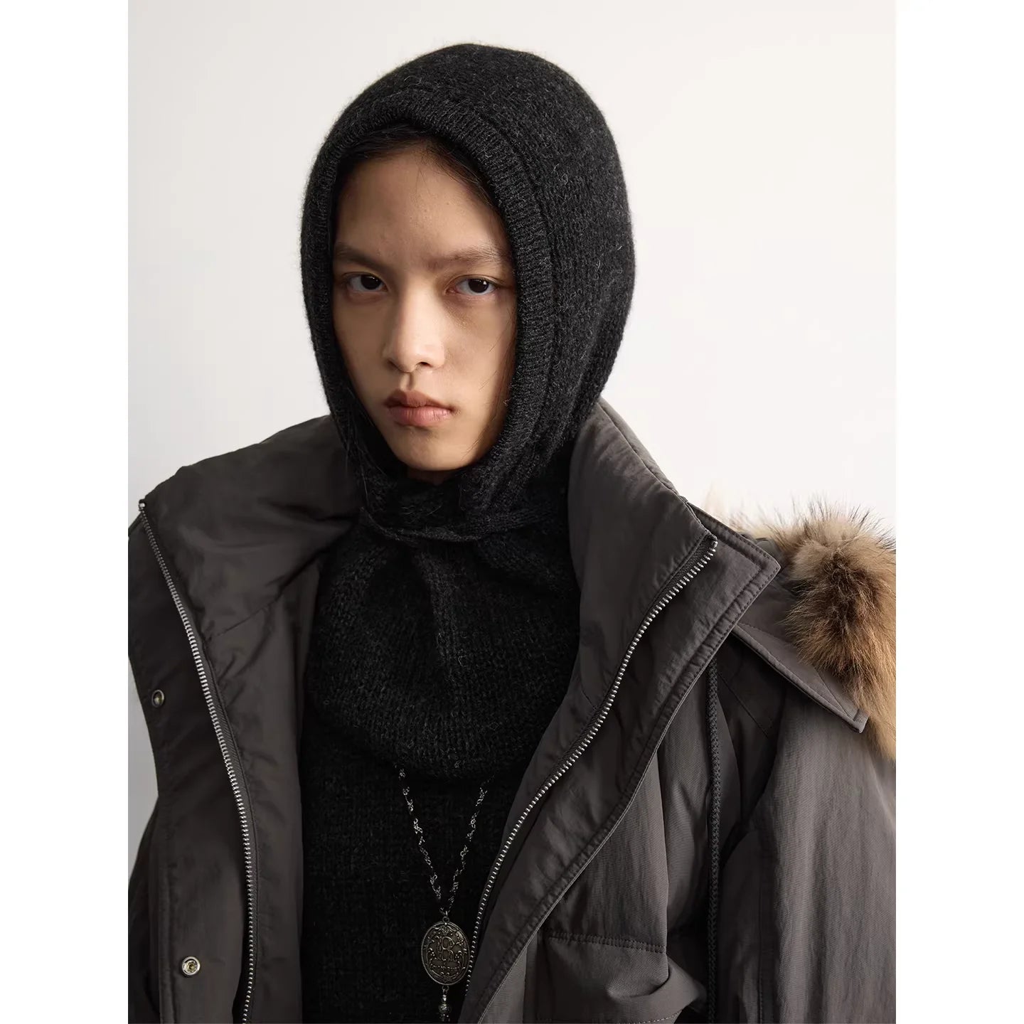 RandomPiece Alpaca Yak Wool Knit Hat and Neck Warmer Set