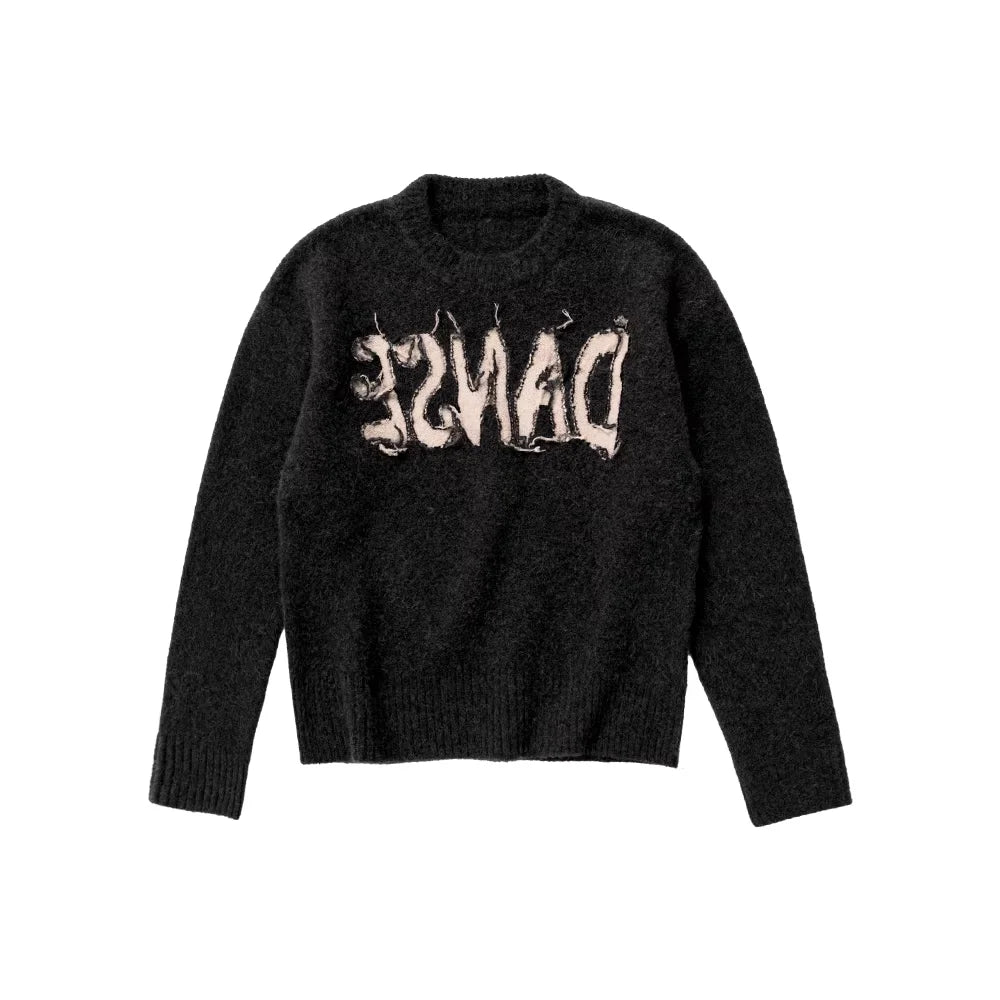RandomPiece Alpaca and Wool Jacquard Crew Neck Sweater