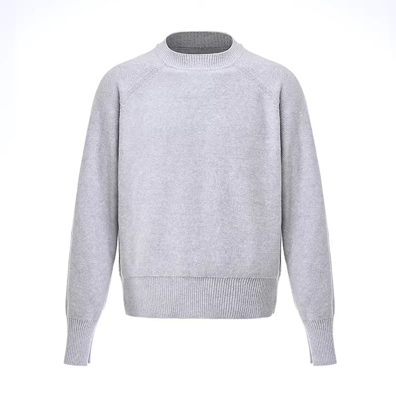 Roolrren homme Three-Color Soft Raglan Sleeve Cashmere Blend Sweater