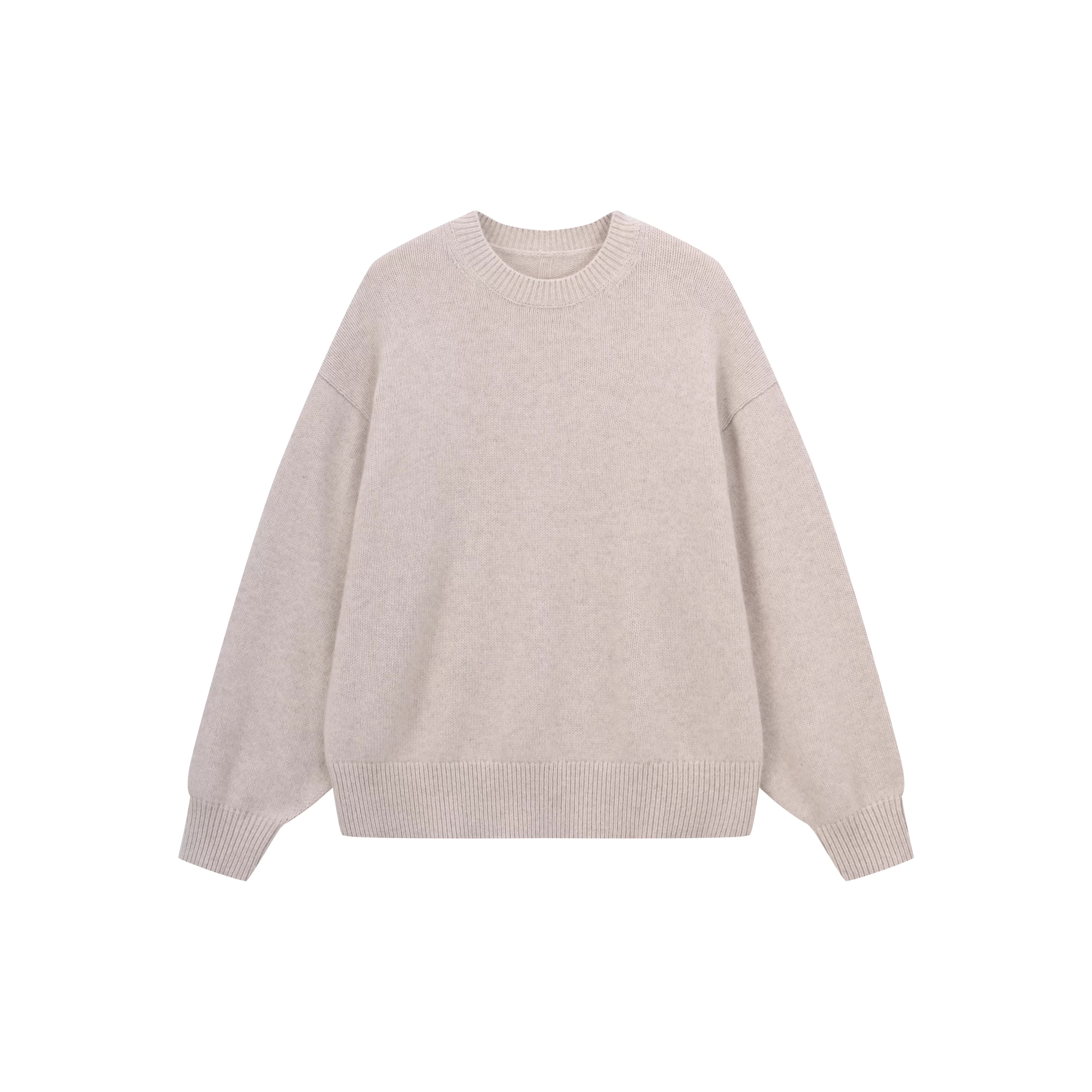 Roolrren homme Men's Relaxed Fit Fleece Knit Pullover Sweater