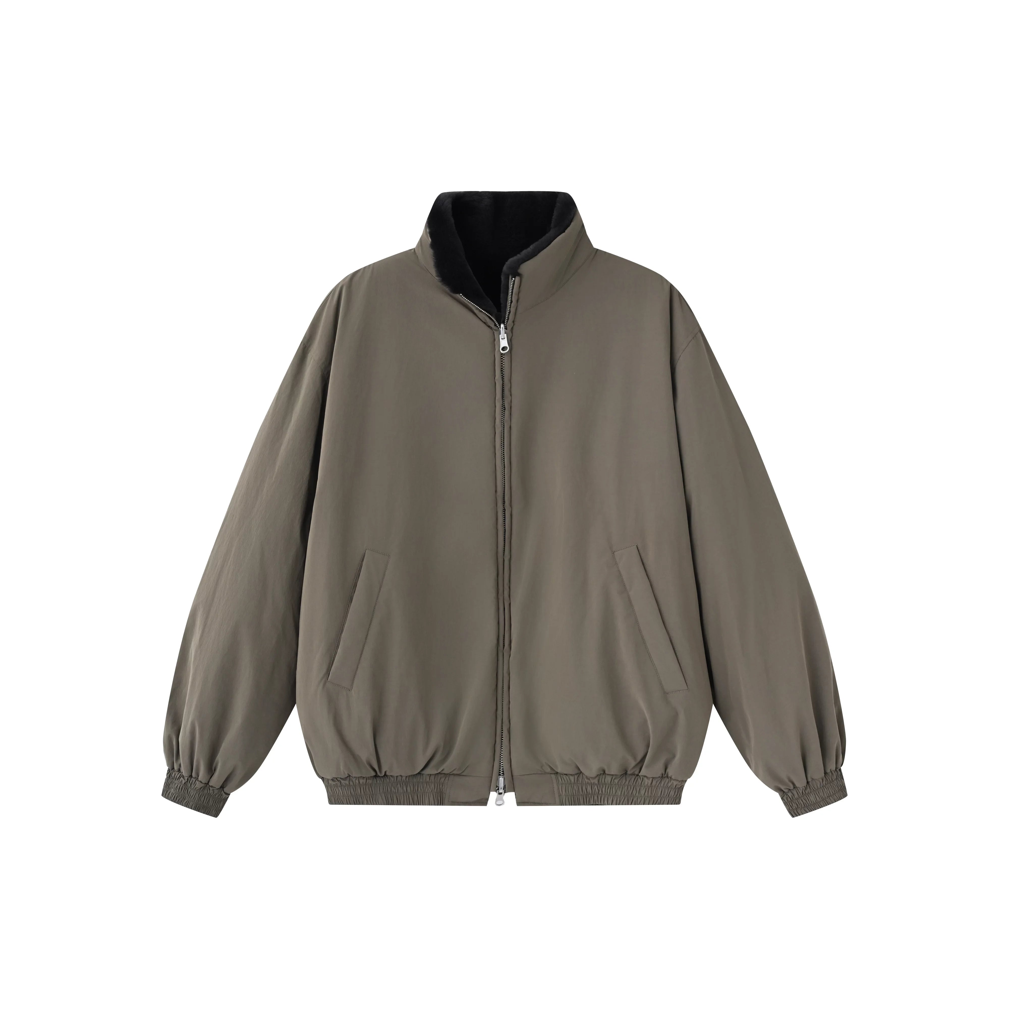 Roolrren homme Reversible Merino Sheepskin Water-Resistant Mouton Jacket