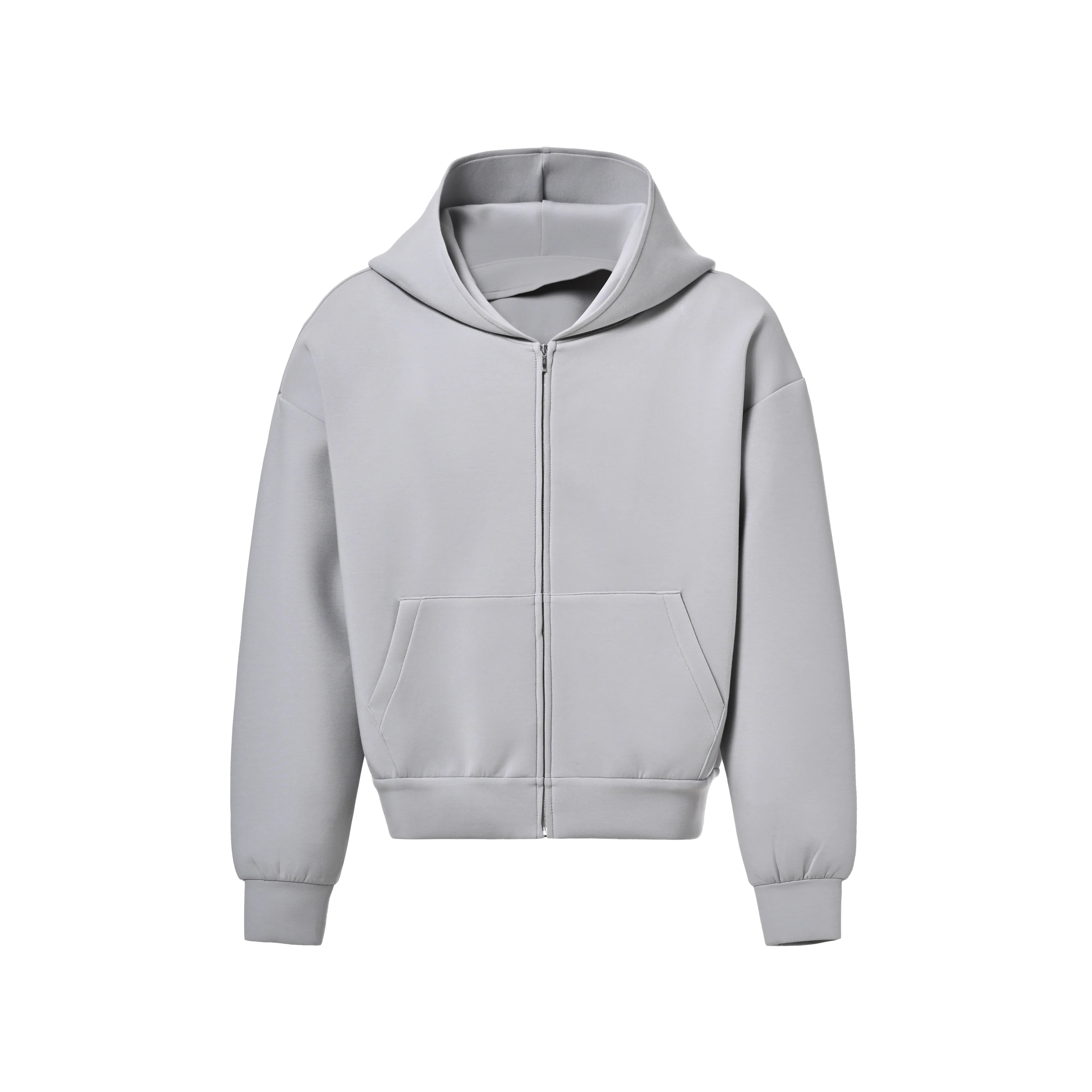 Roolrren homme Men's Cotton Air Layer Zip Hoodie Jacket