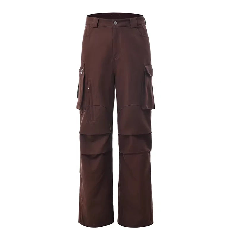 Roolrren homme Heavyweight Cotton Cargo A-Line Work Pants