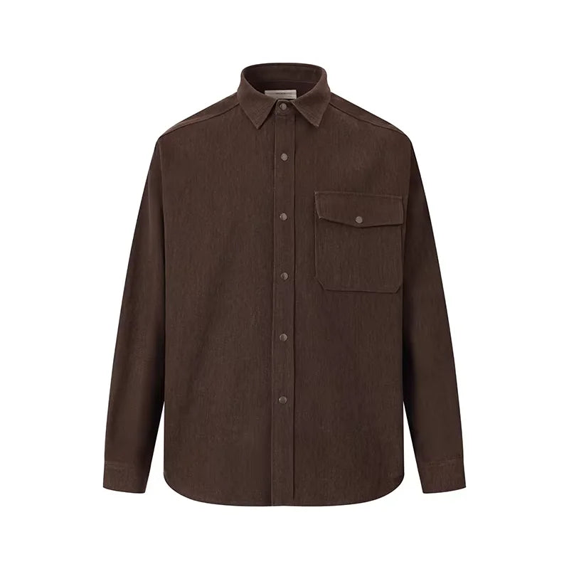 ROYA Washed Twill Cotton Workwear Shirt Jacket