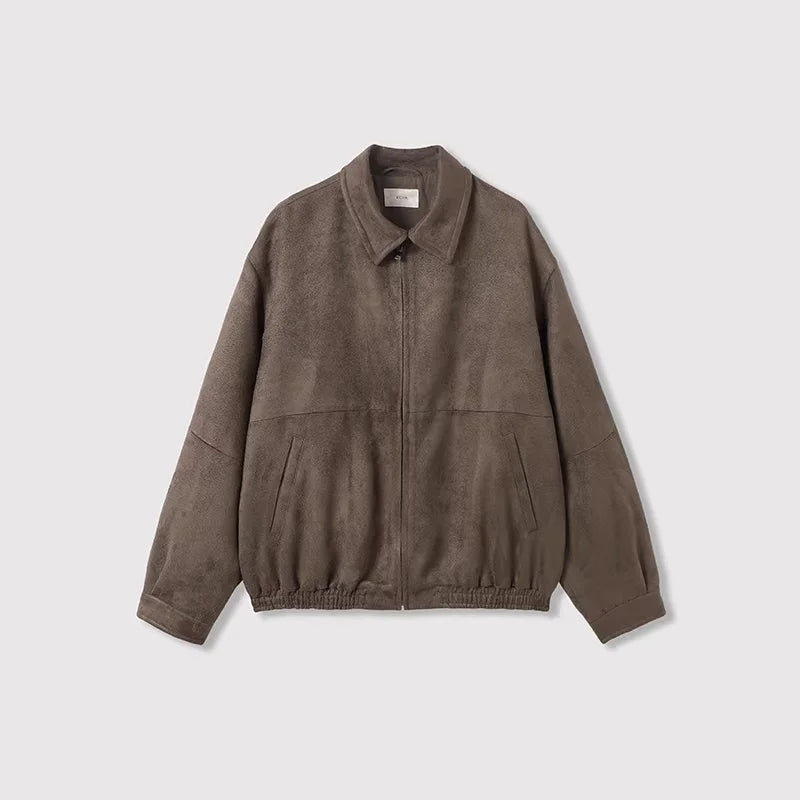 ROYA Suede Harrington Leather Jacket