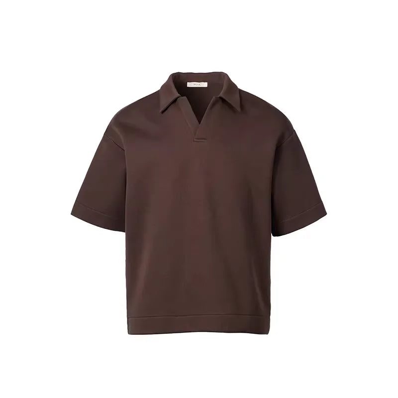 ROYA Heavyweight Double-Sided Polo Short Sleeve with Structured Sport Collar