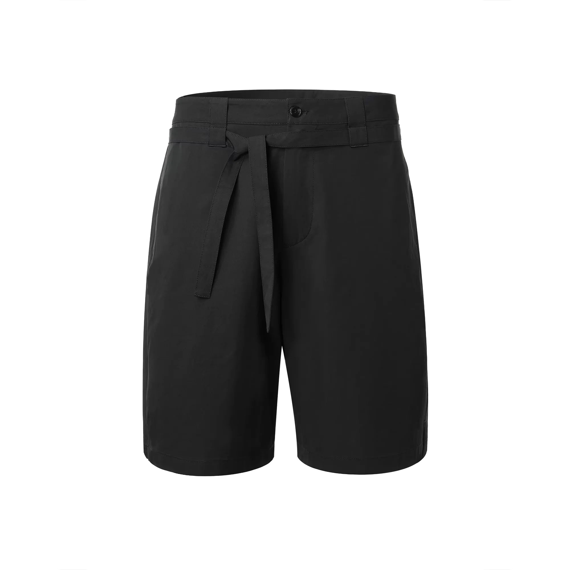 ROYA Men's Silk-Blend Drawstring Shorts with Pleated Front