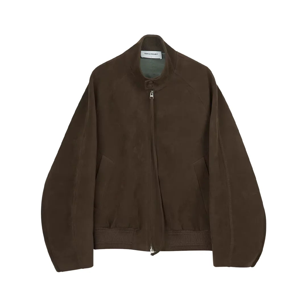 Simple Project Women's Suedette Bomber Jacket