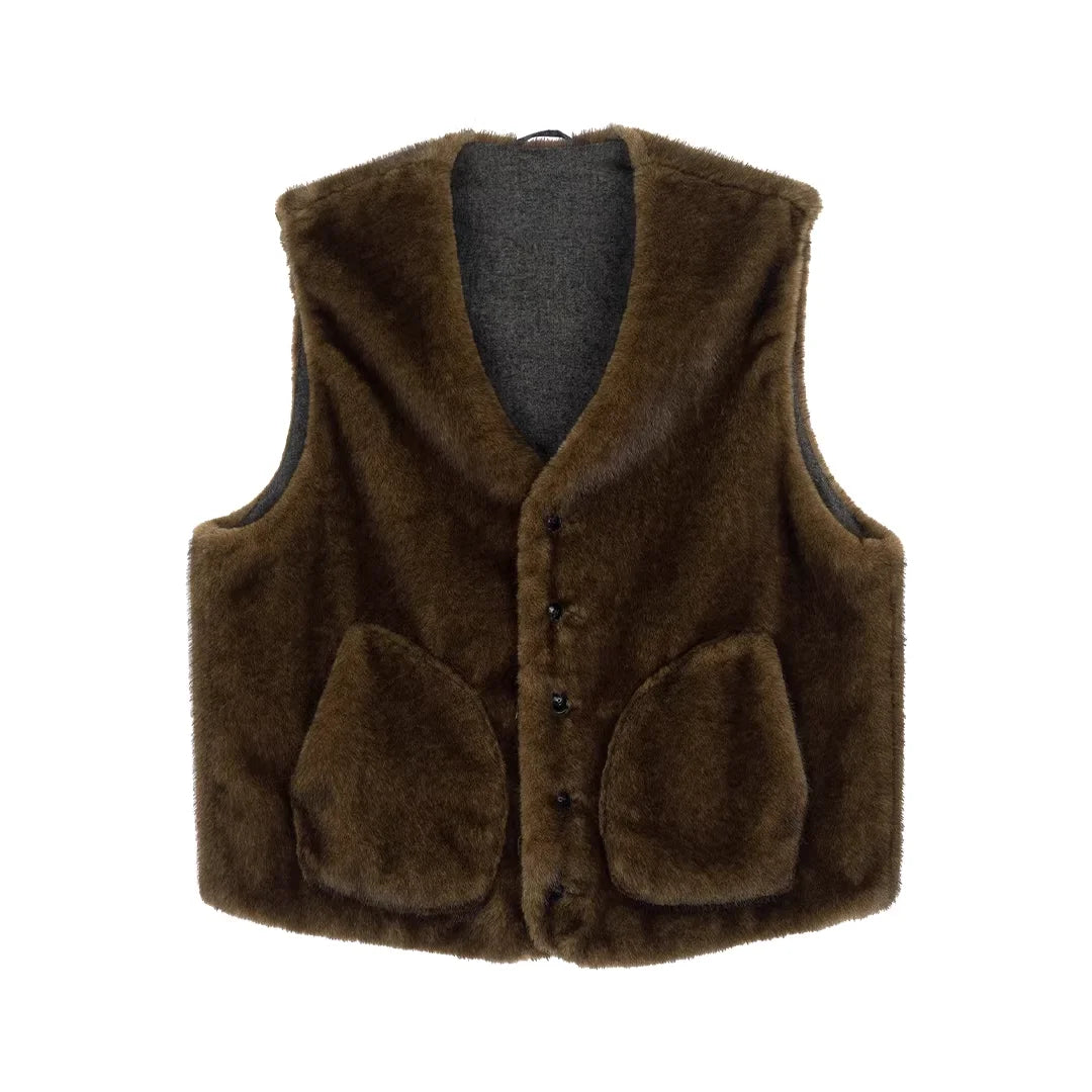 Simple Project Reversible Faux Fur Vest