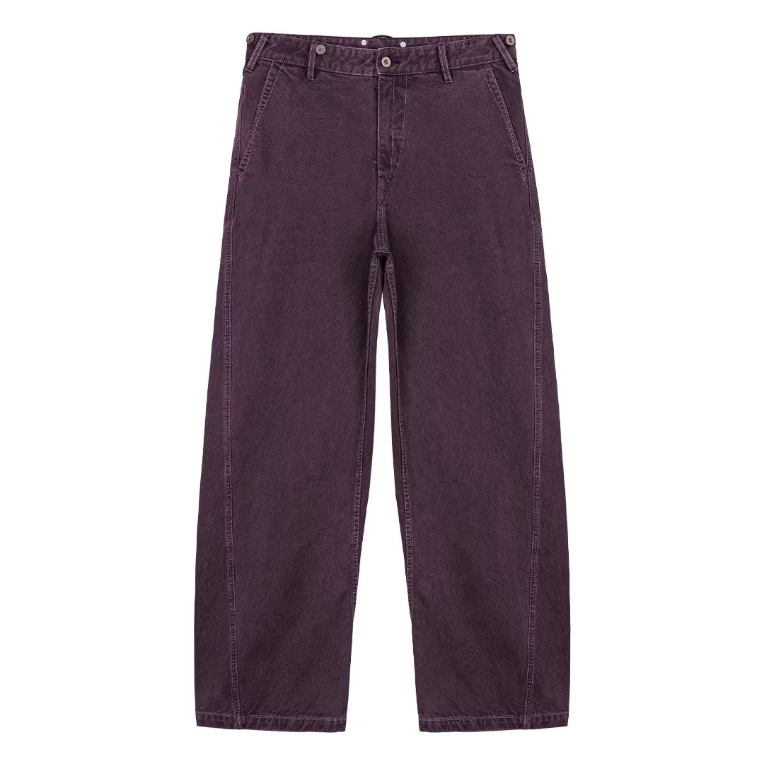 Simple Project Wide-Leg Garment Dyed Jeans