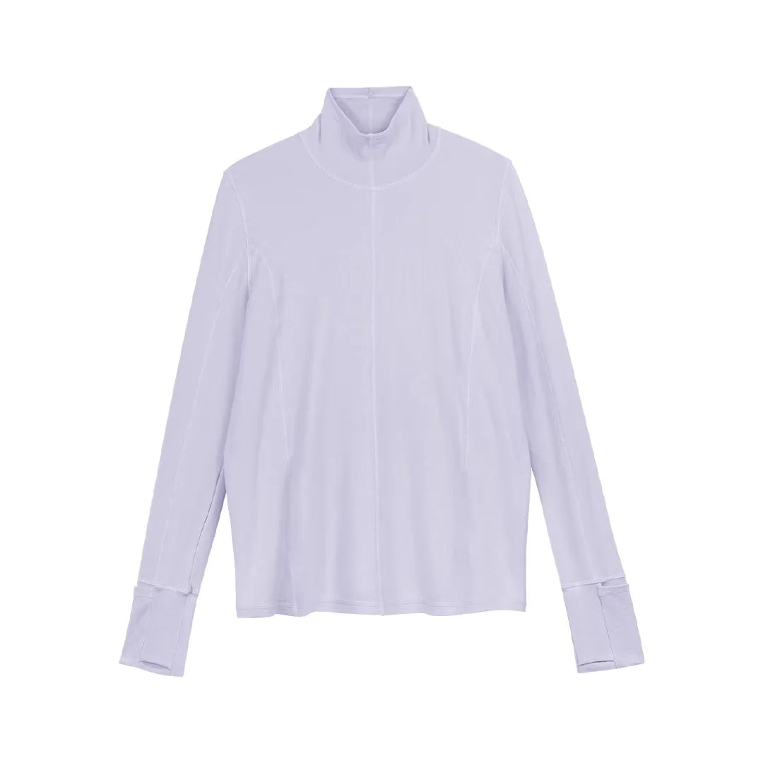 Simple Project Men's Slim Fit High Neck Long Sleeve Base Layer Shirt