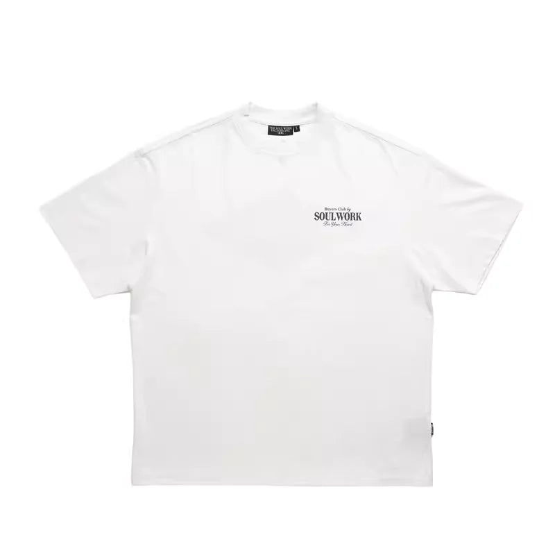 SWFI Far East Heavyweight Cotton Vintage Logo Print Loose Fit T-Shirt