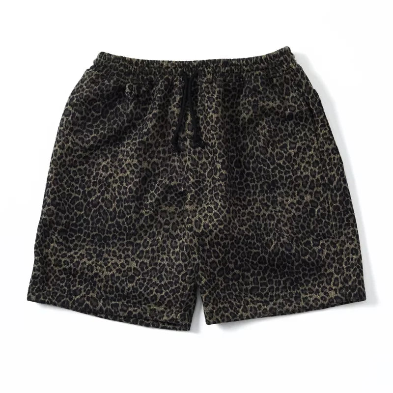 SWFI Far East Men's Loose Leopard Print Casual Sports Shorts