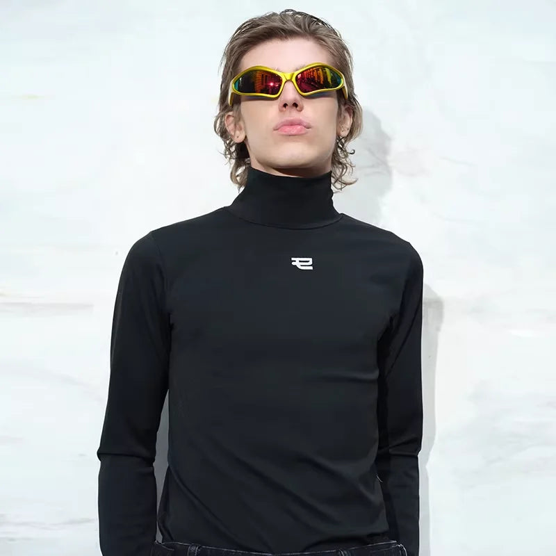 TRIANGLE PROJECT Slim Fit High-Neck Long Sleeve Base Layer