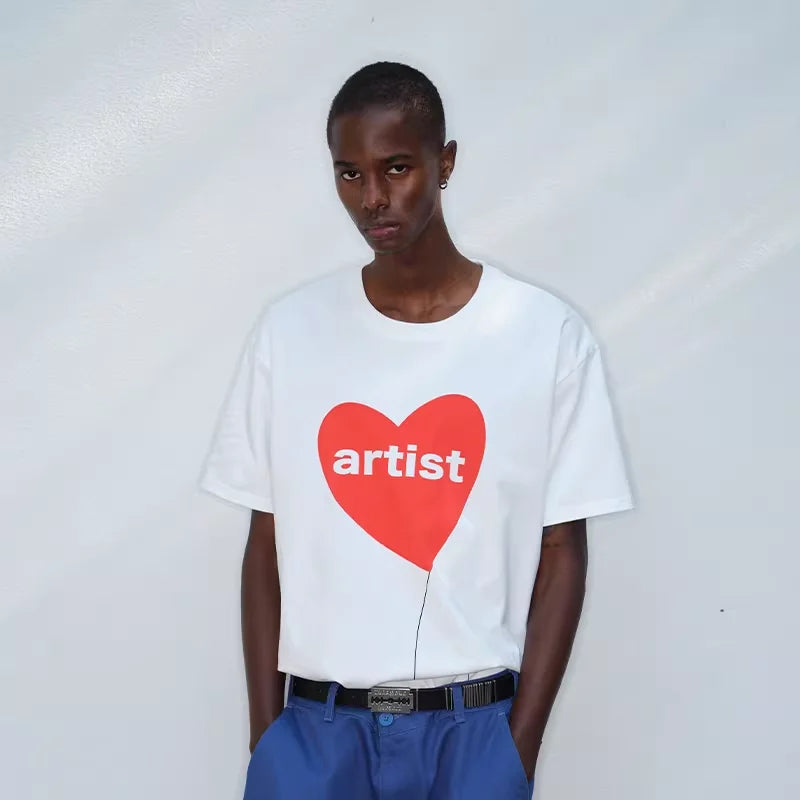 TRIANGLE PROJECT Retro Heart Graphic Cotton Unisex T-Shirt