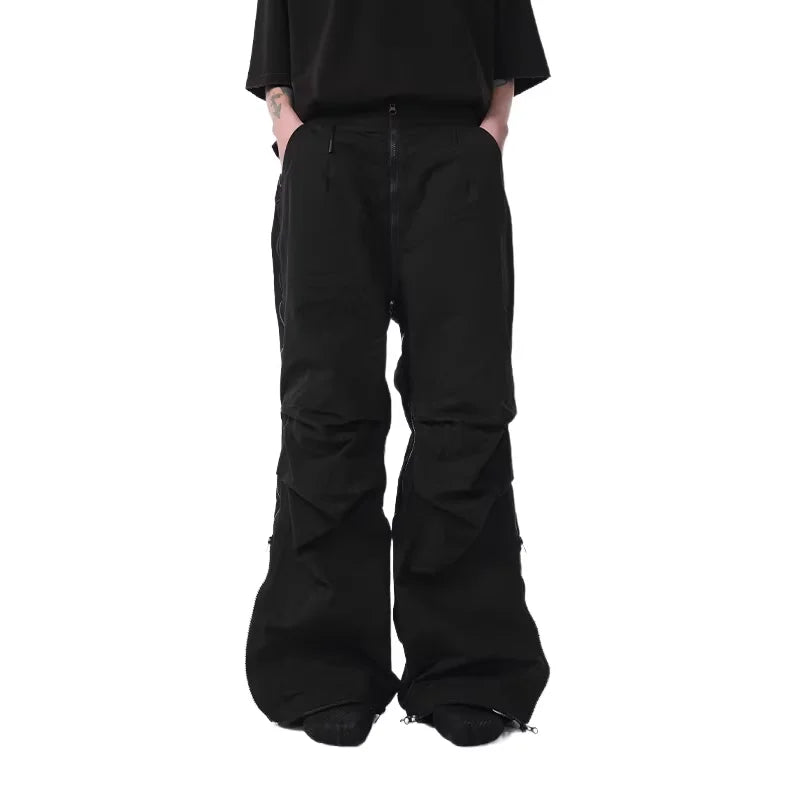 TRIANGLE PROJECT Detachable Oversized Multi-Zip Cargo Pants