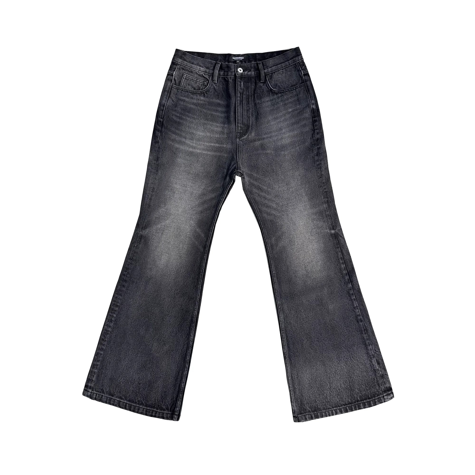 UNKNOWNWORLD Black Washed Bootcut Jeans