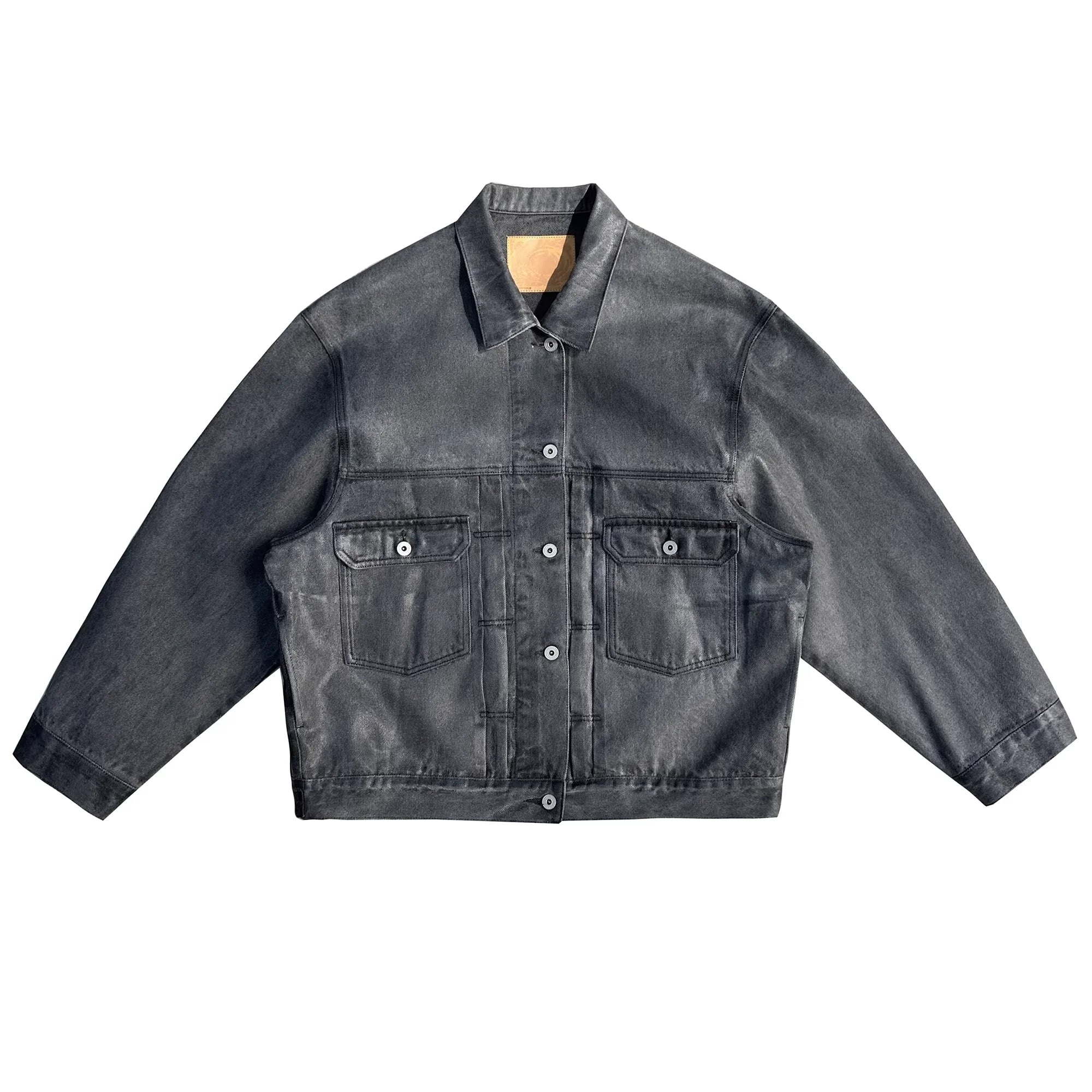 UNKNOWNWORLD Washed Black Denim Jacket