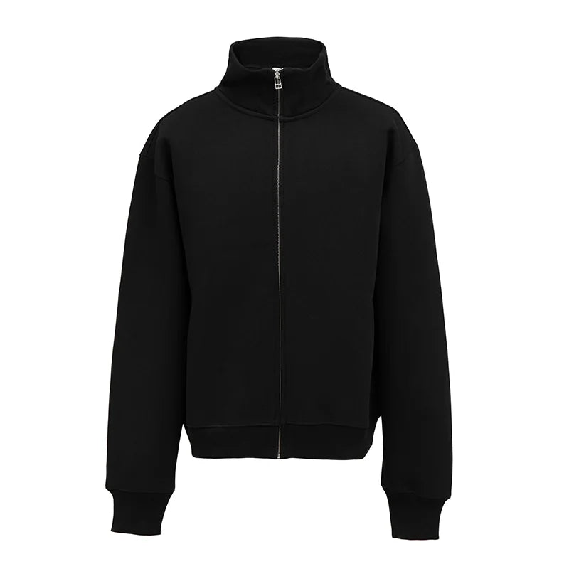 VLABMADE Men's Boxy Stand Collar Zip Sweatshirt