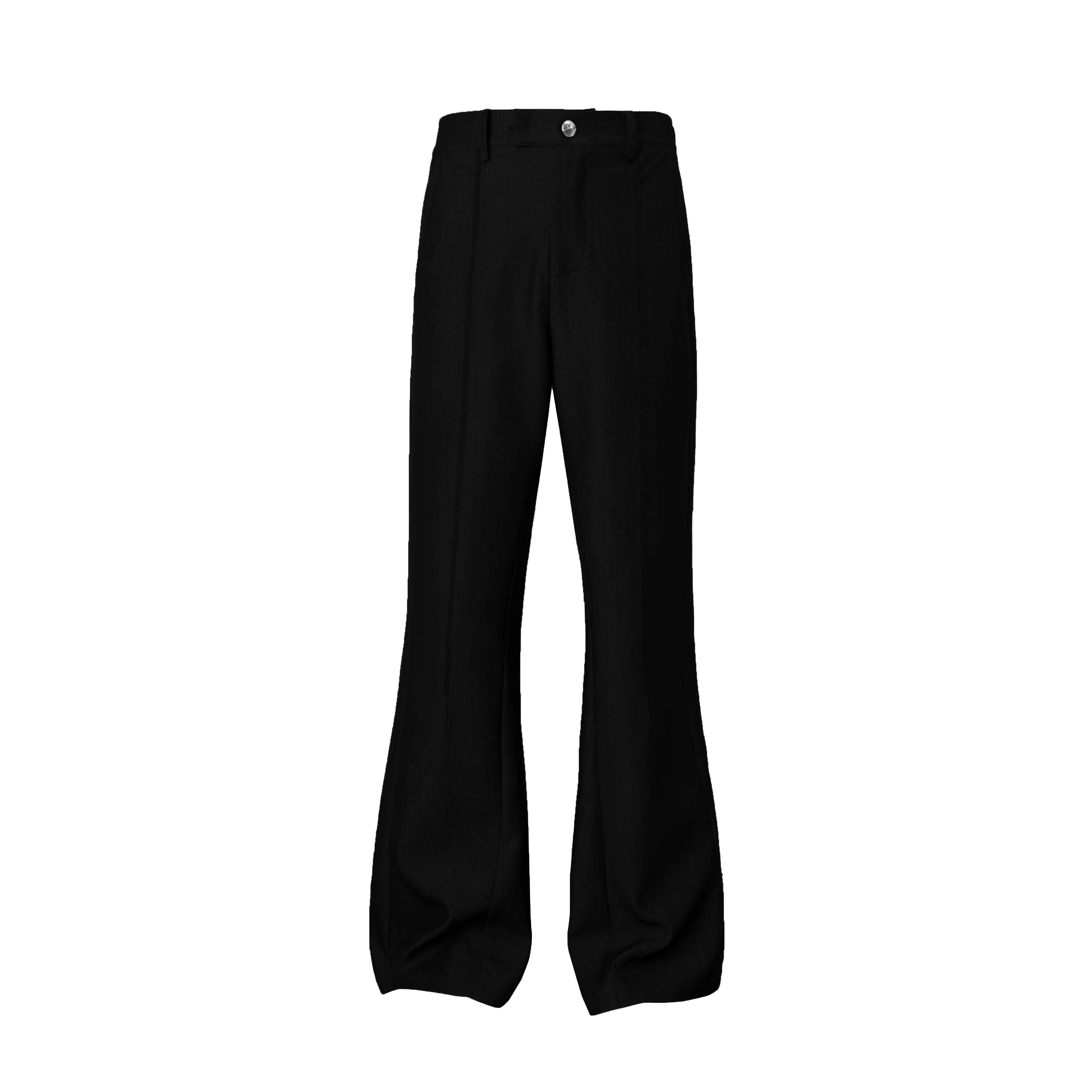 Y OFFICIAL Two-Tone Wide-Leg Flared Dress Pants