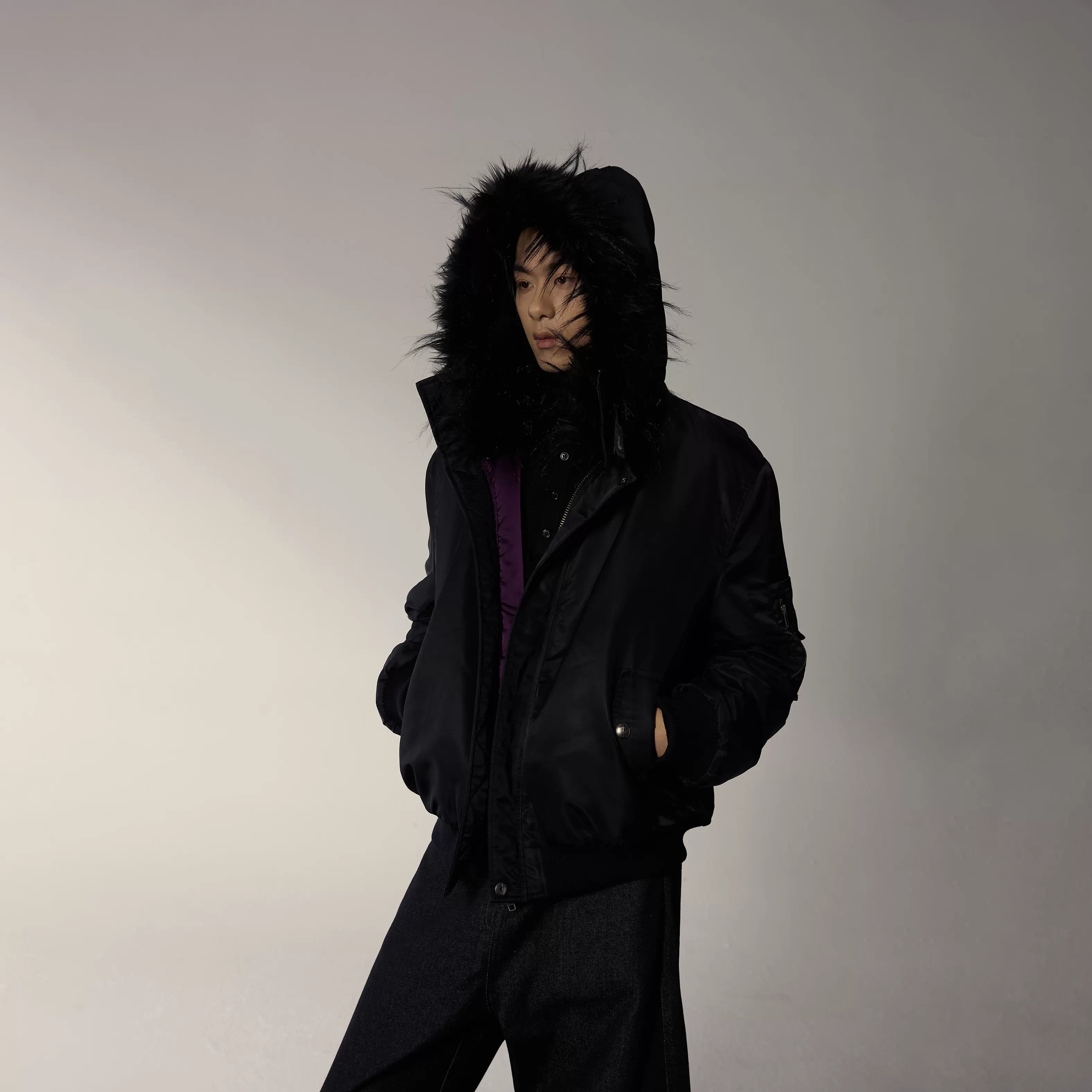 Y OFFICIAL Women's Padded Hooded Winter Jacket with Faux Fur Collar