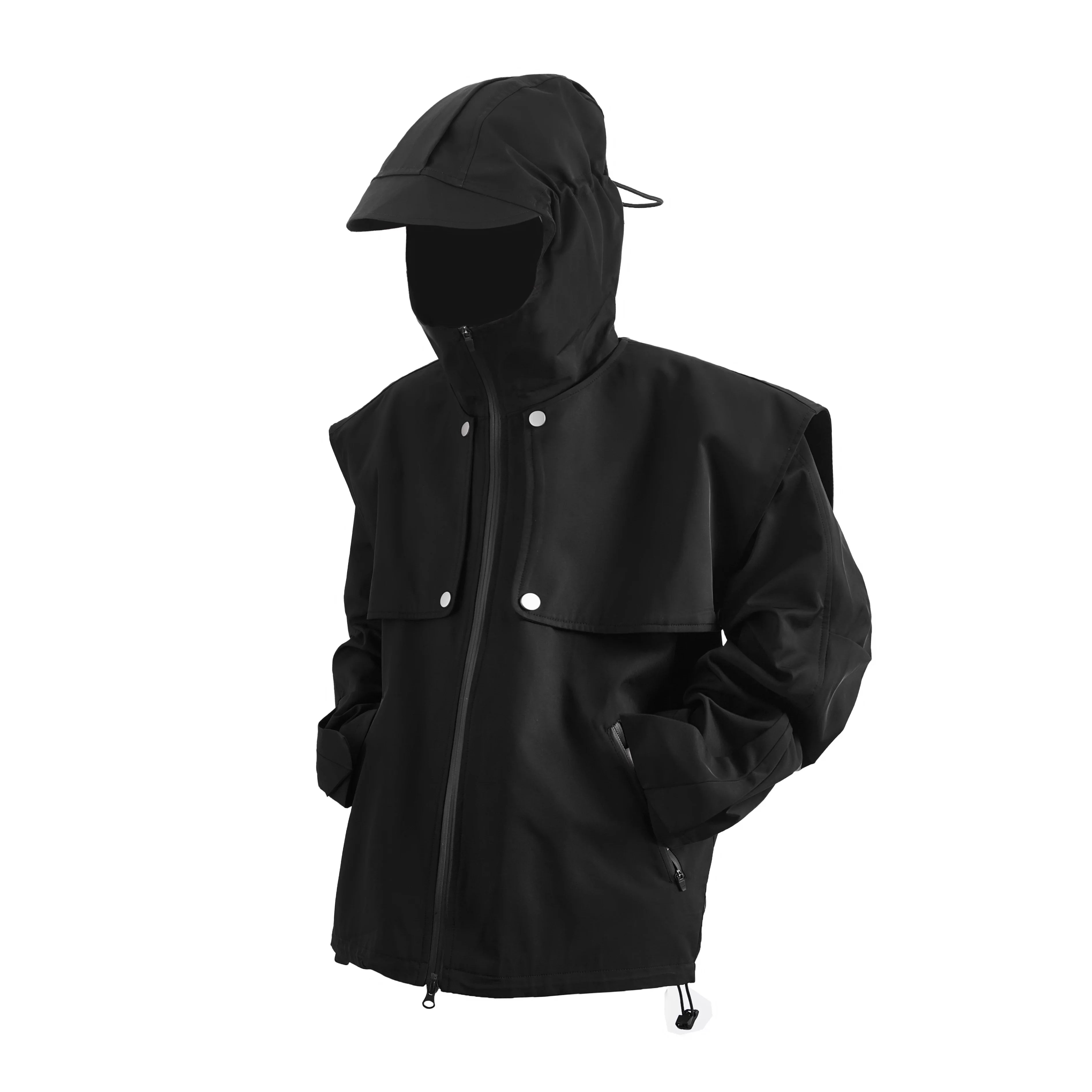 Y OFFICIAL Outdoor Windproof Waterproof Hooded Cape Jacket