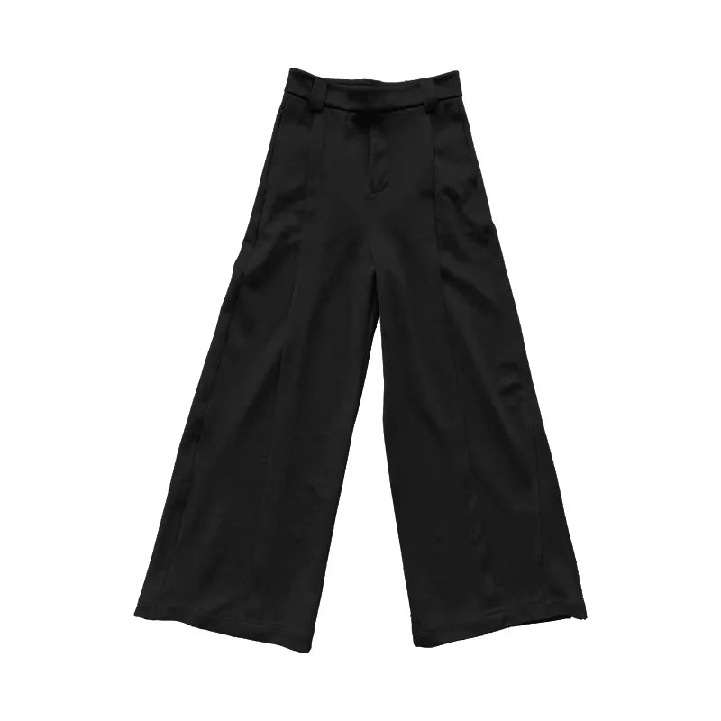 Y OFFICIAL Heavyweight Wide-Leg Ribbed Sweatpants with Mid-High Waist