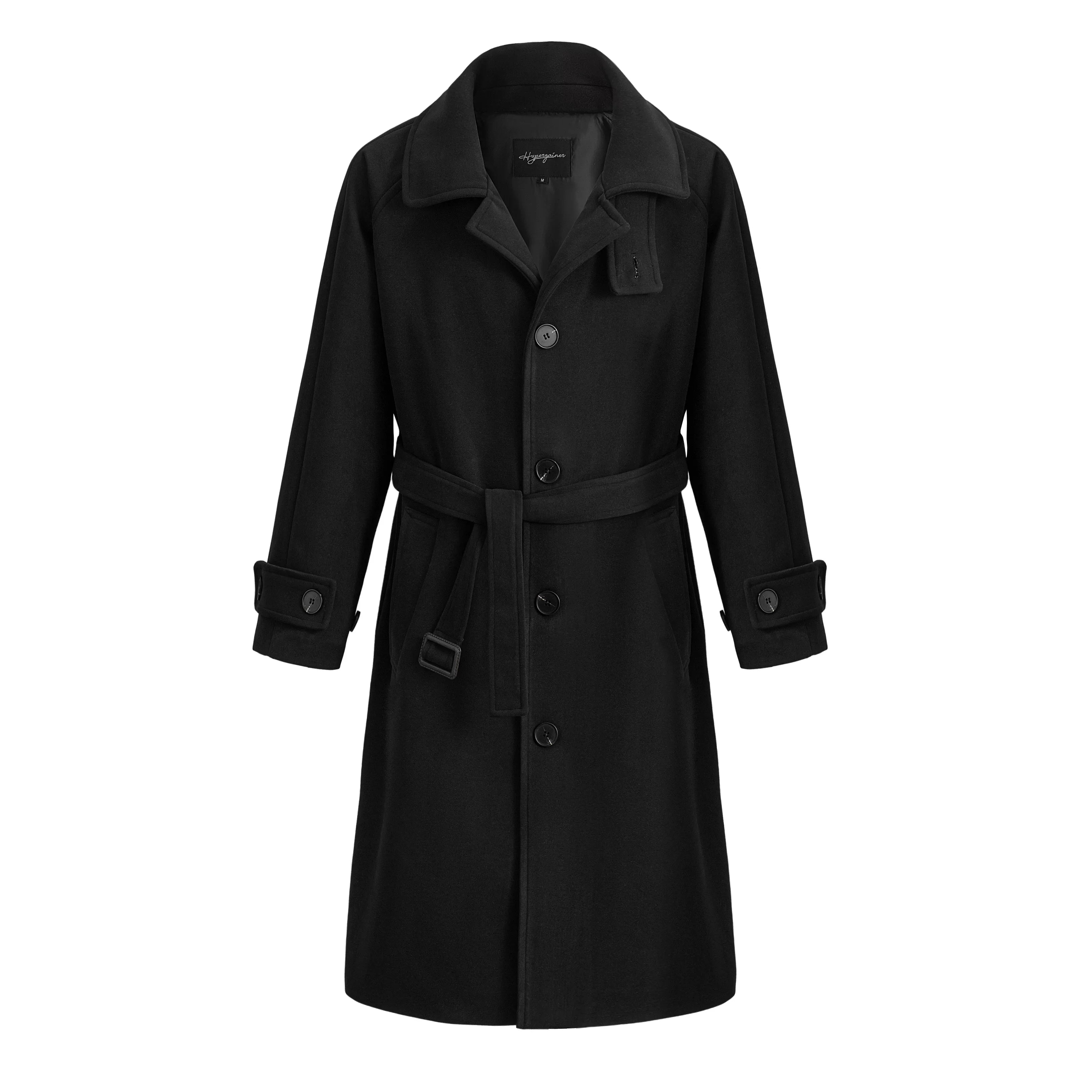 Y OFFICIAL Women's Oversized Wool Blend Overcoat with Stand Collar