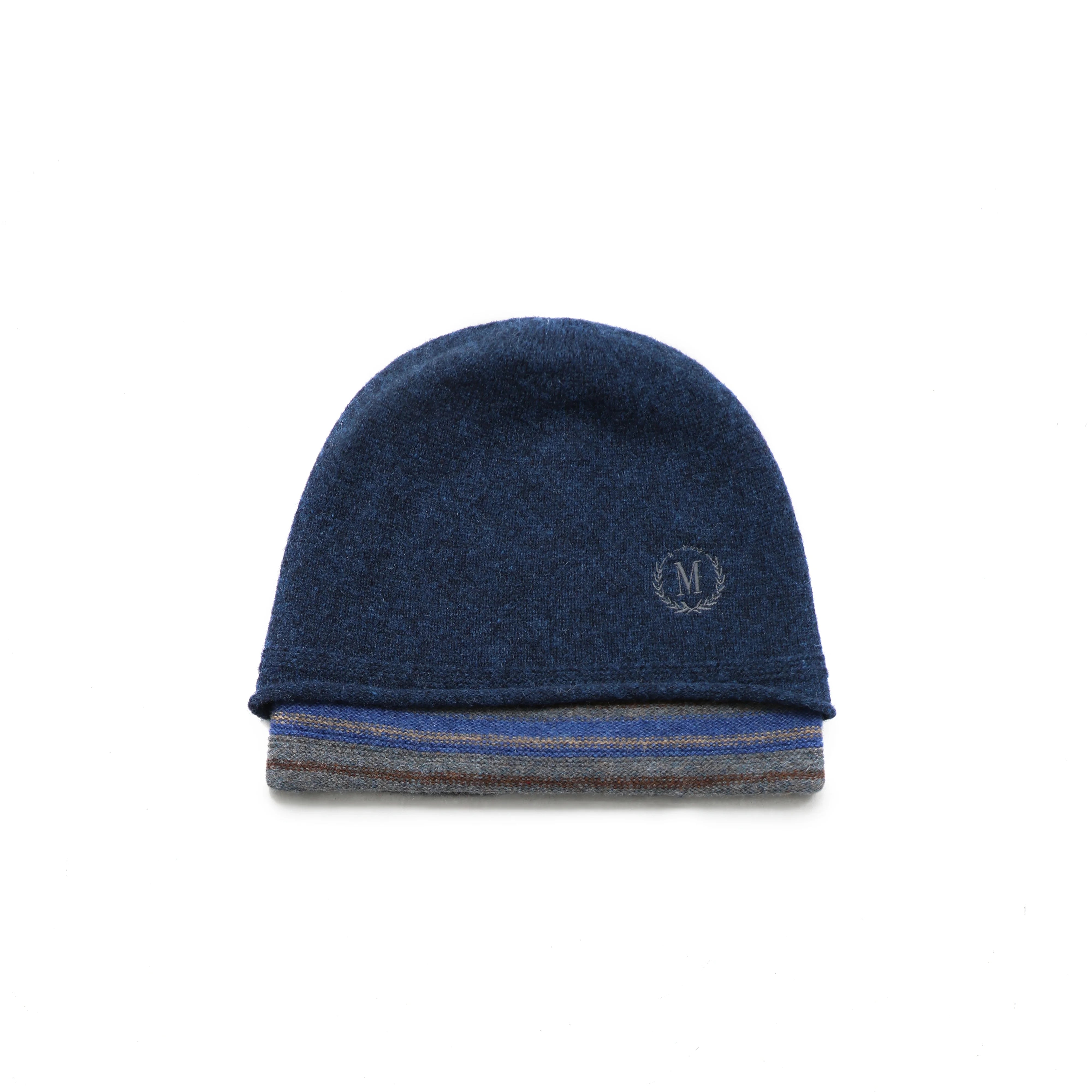 MASONPRINCE Dual-Layer Striped Knit Beanie - Men's