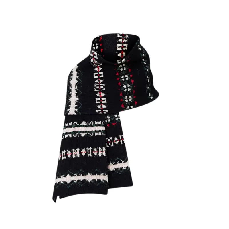 alright then Icelandic Pattern Wool Jacquard Scarf