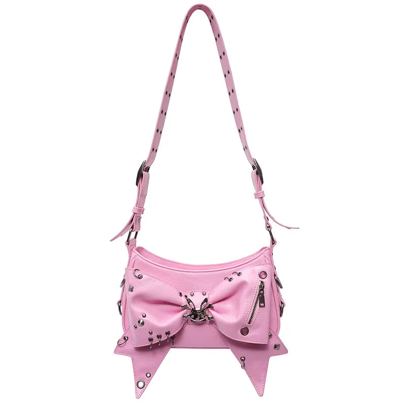 CFIERCE Punk-Inspired Bowknot Handbag
