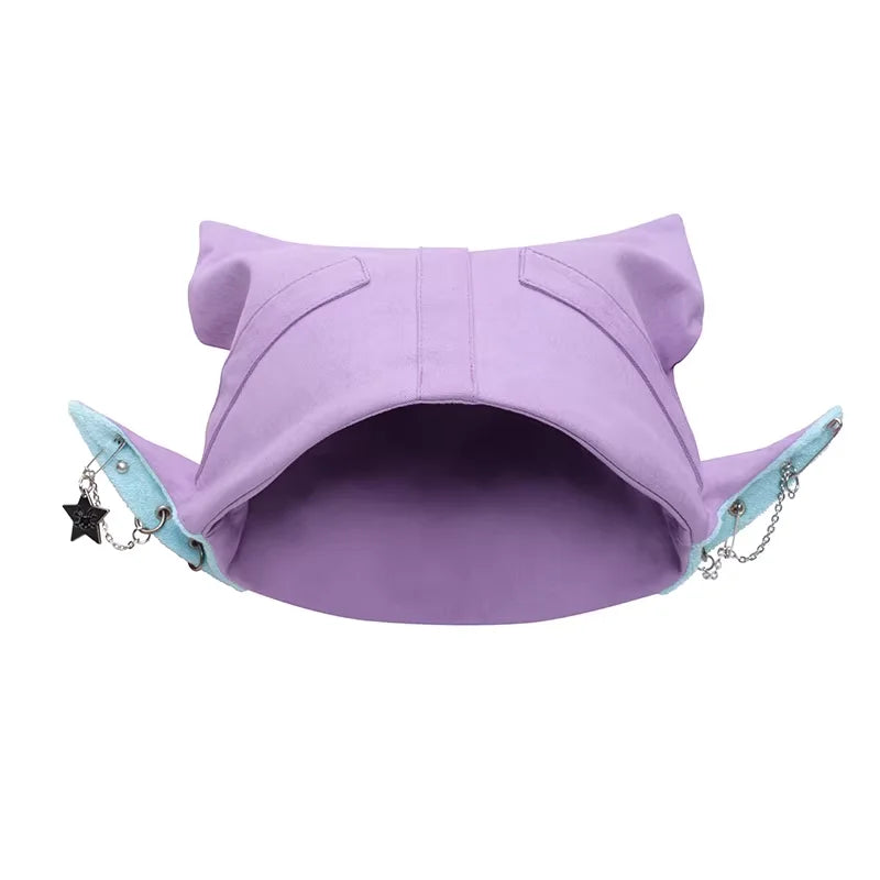 CFIERCE Cat Ear Chain Accent Hat