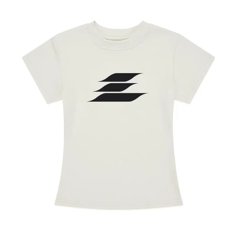 LOSTCTRL Slim Fit Cotton Crew Neck T-Shirt with Logo - Women's Summer Style