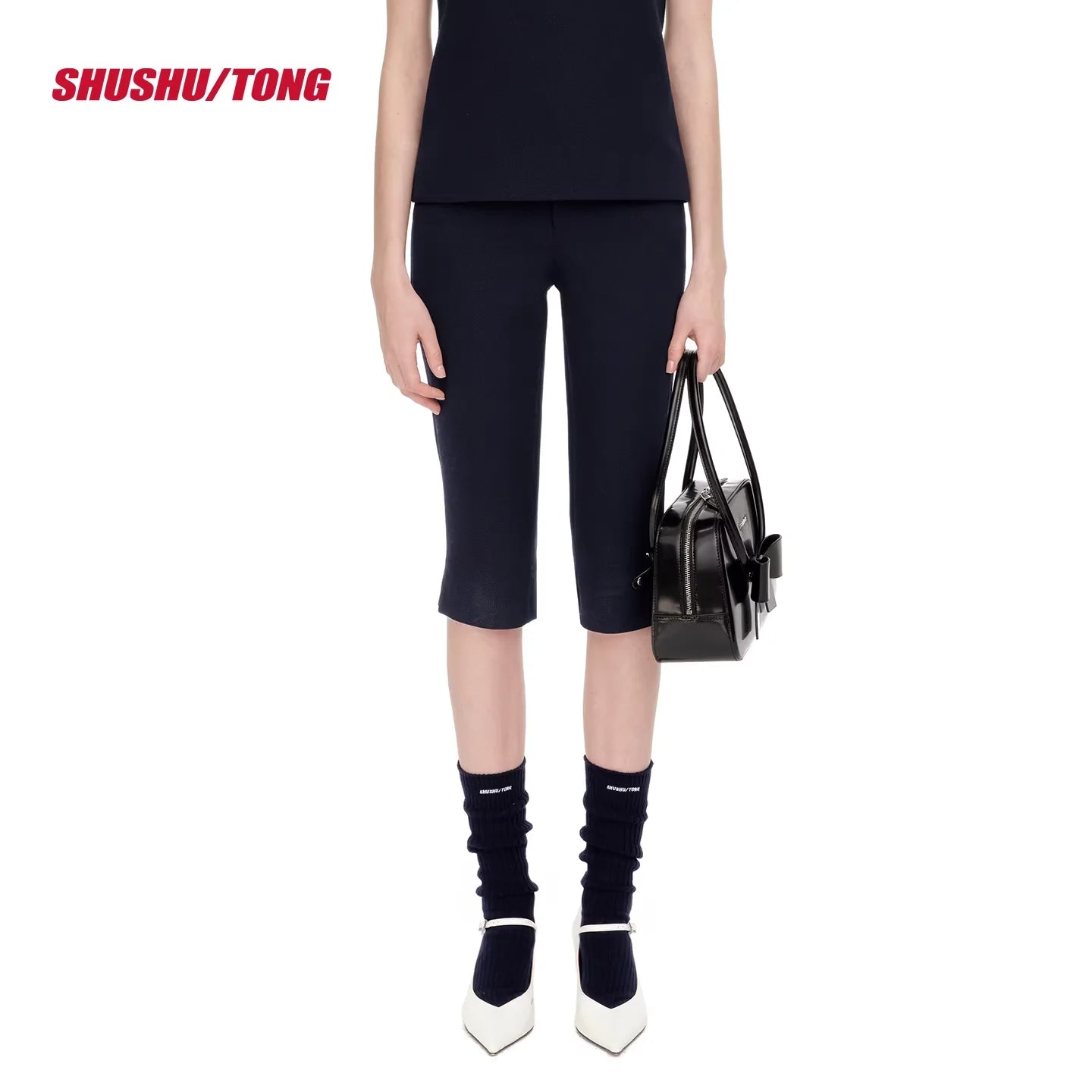 shushutong Winter Slim Fit Knee-Length Pencil Pants