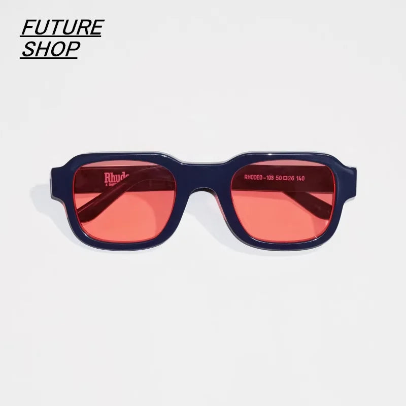 FUTURE UPDATE Unisex Futuristic Hip-Hop Rectangular Acetate Sunglasses