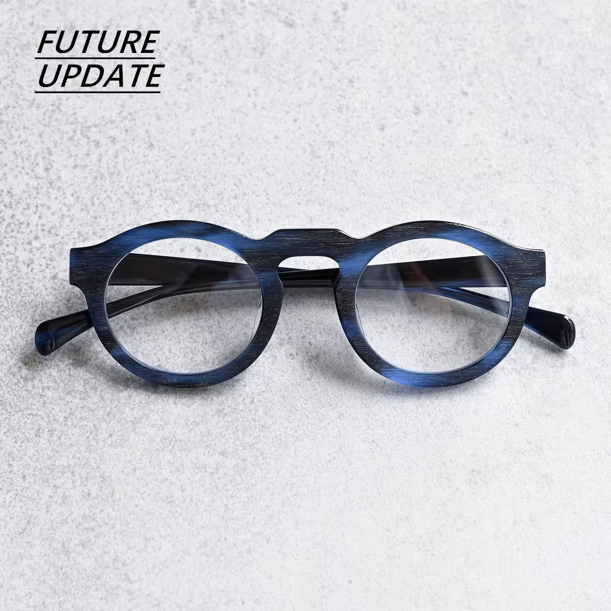 FUTURE UPDATE Retro Y2K Thick Round Tortoiseshell Eyeglass Frames - Unisex