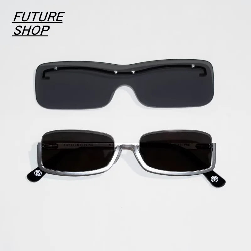 FUTURE UPDATE Futuristic Semi-Rimless Unisex Sunglasses
