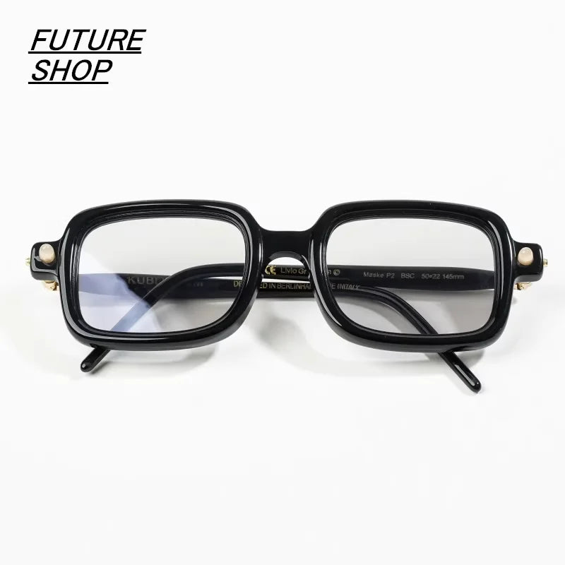 FUTURE UPDATE Unisex Bold Rectangular Punk-Inspired Sunglasses Frame