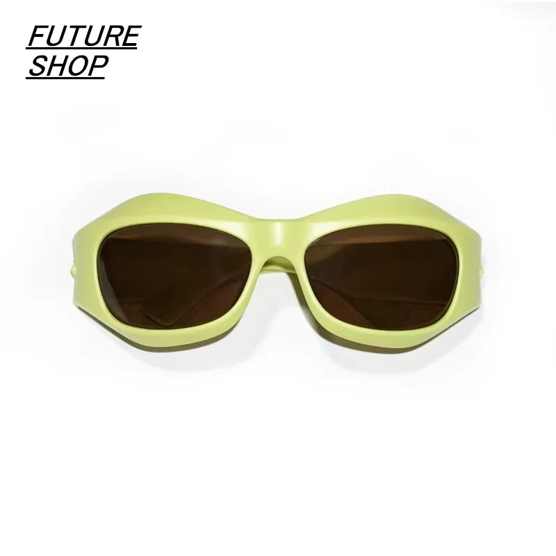 FUTURE UPDATE Futuristic Irregular Oval Unisex Sunglasses