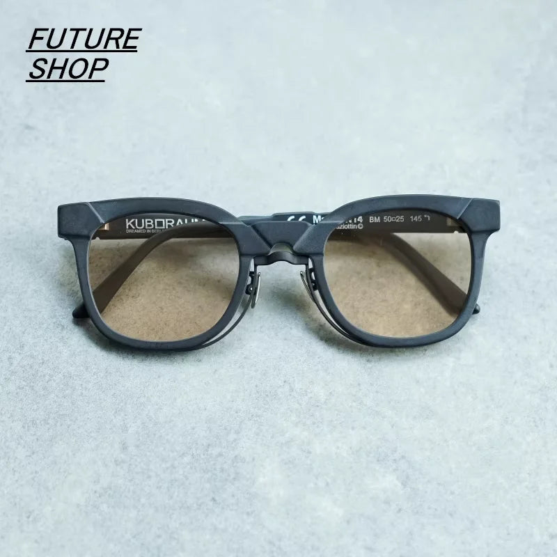 FUTURE UPDATE Futuristic Unisex Thick-Rimmed Dual-Tone Eyeglass Frame