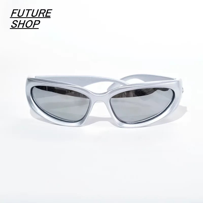 FUTURE UPDATE Unisex Cyberpunk Futuristic Wraparound Sunglasses