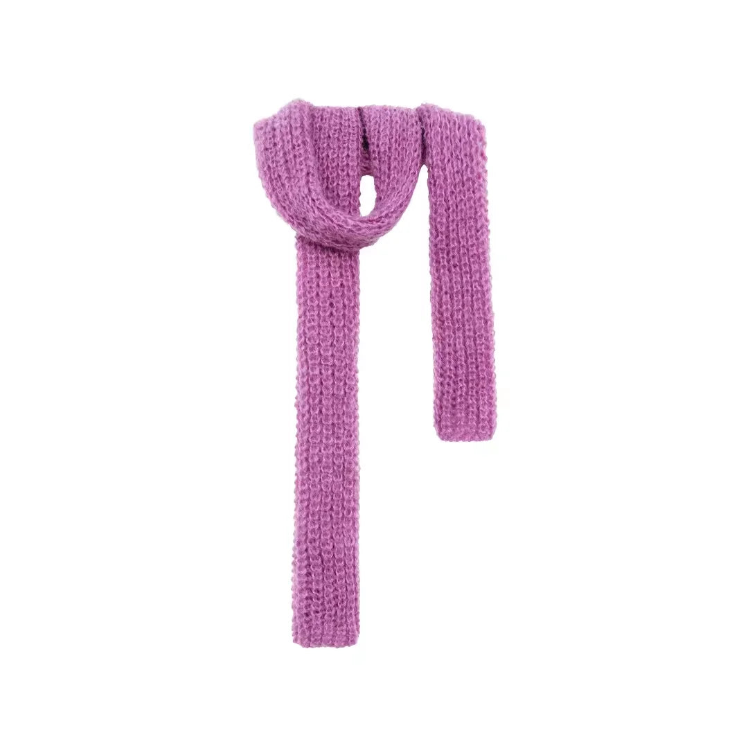 Simple Project Unisex Wool Blend Short Knit Scarf