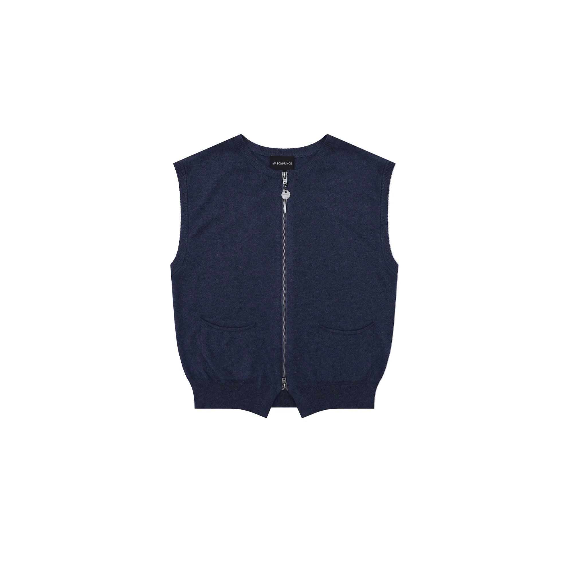 MASONPRINCE Men's Wool Sleeveless Layered Cardigan Vest