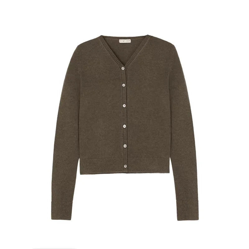 alright then V-Neck Wool Slim Fit Knit Cardigan