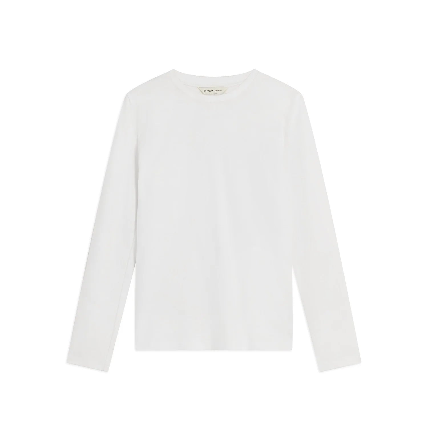 alright then Women's Brushed Cotton Crew Neck Long Sleeve T-Shirt