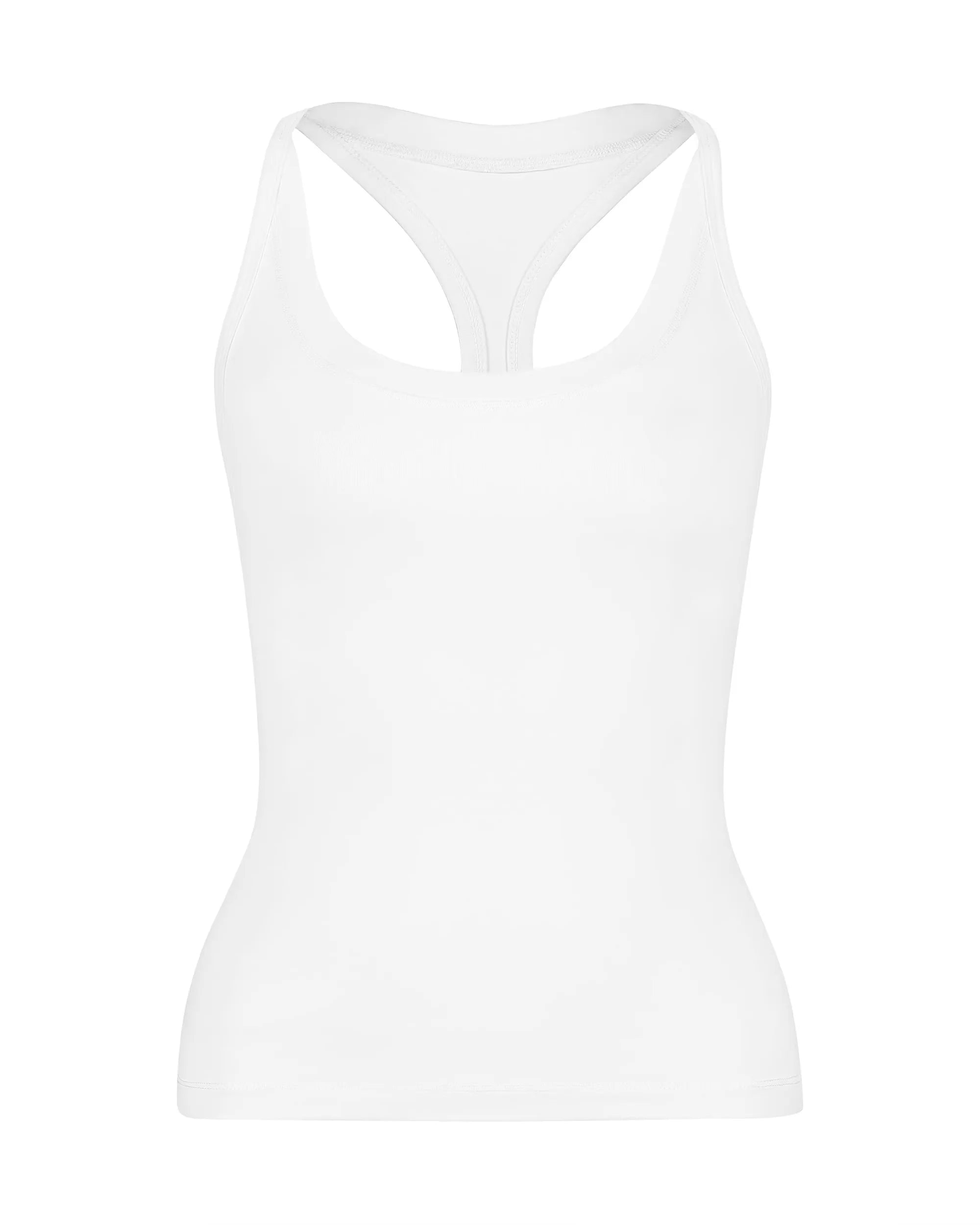 Fax Copy Express Long U-Neck Racerback Tank Top