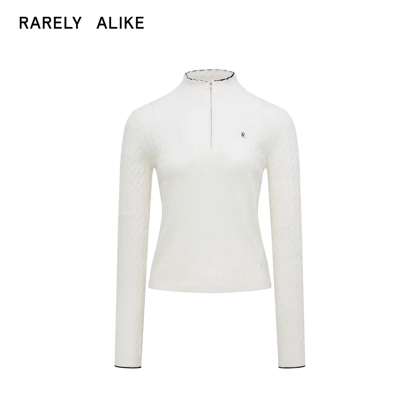 RARELY ALIKE Colorblock Half-Zip Stand Collar Ribbed Knit Sweater