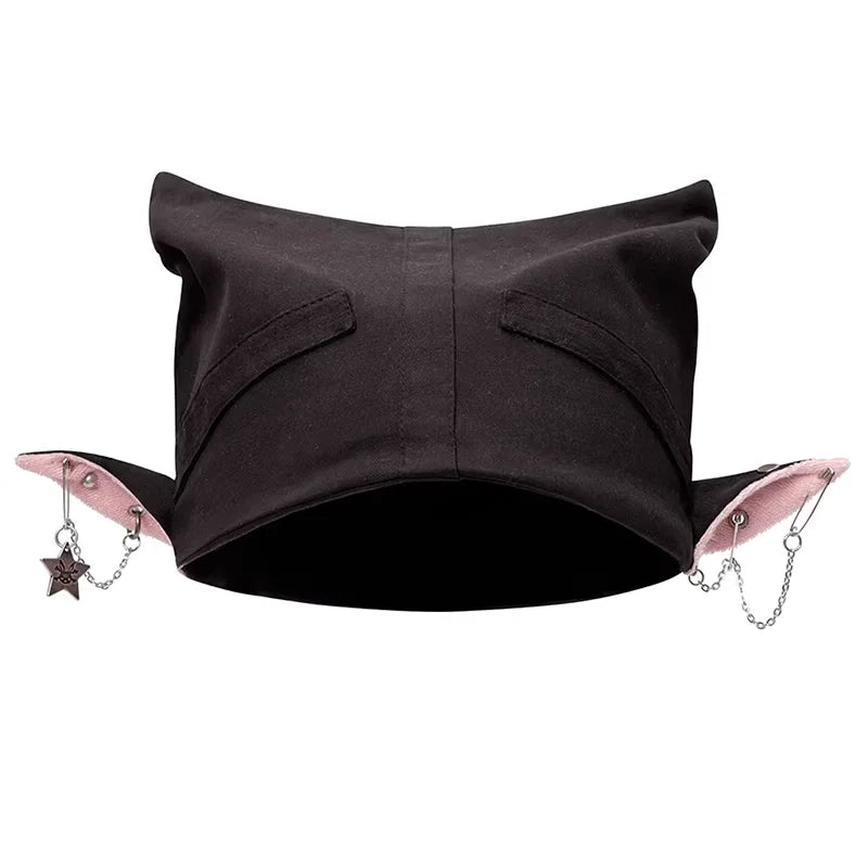 CFIERCE Cat Ear Chain Accent Hat